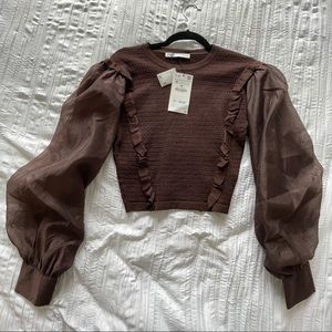 Zara Balloon Sleeve Top